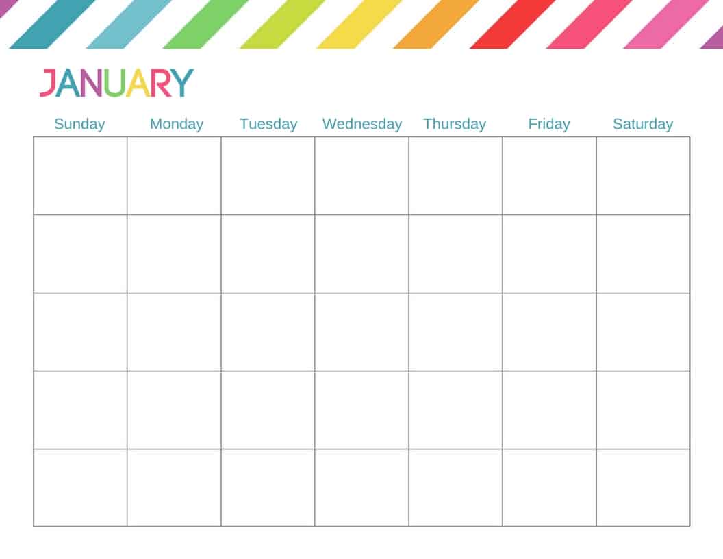 Free Reusable Calendar Organization Obsessed