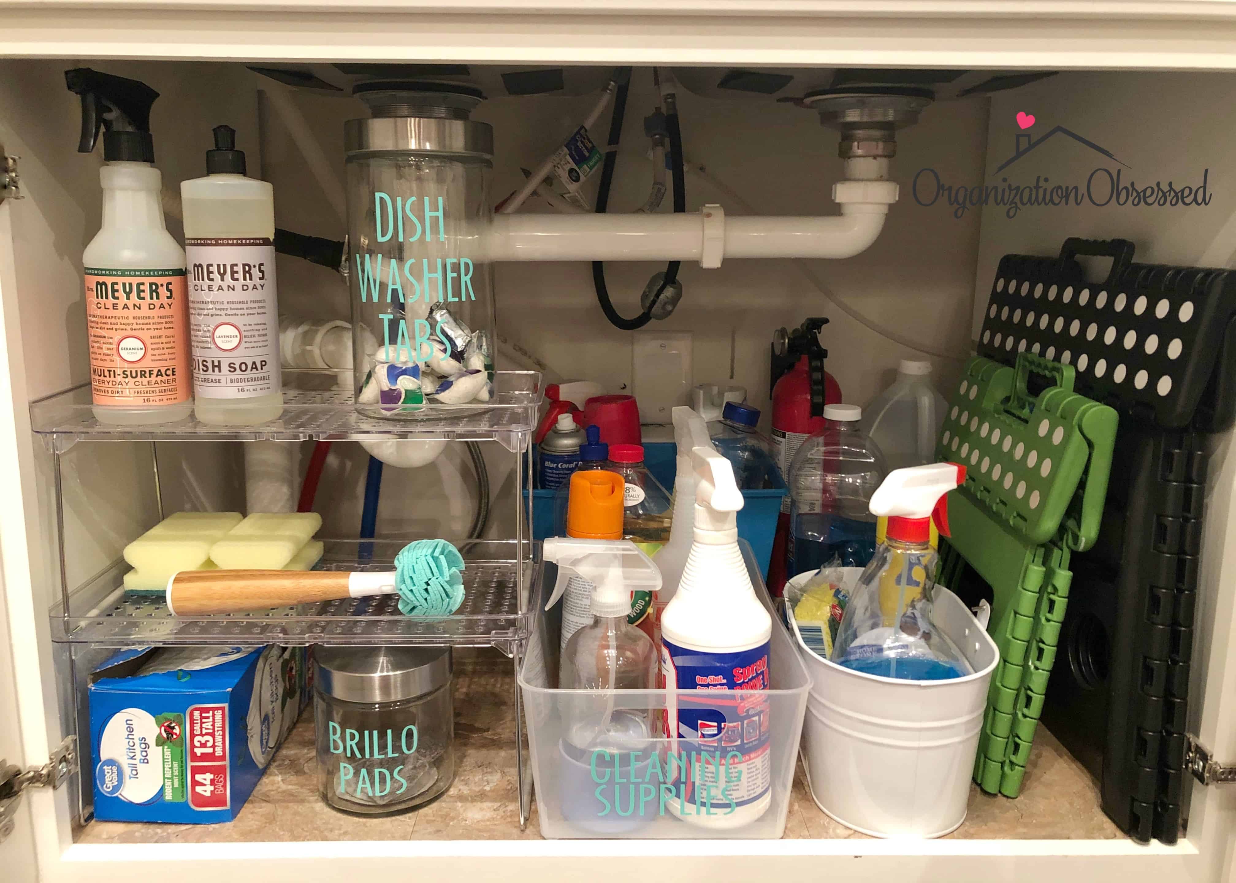 under kitchen sink items