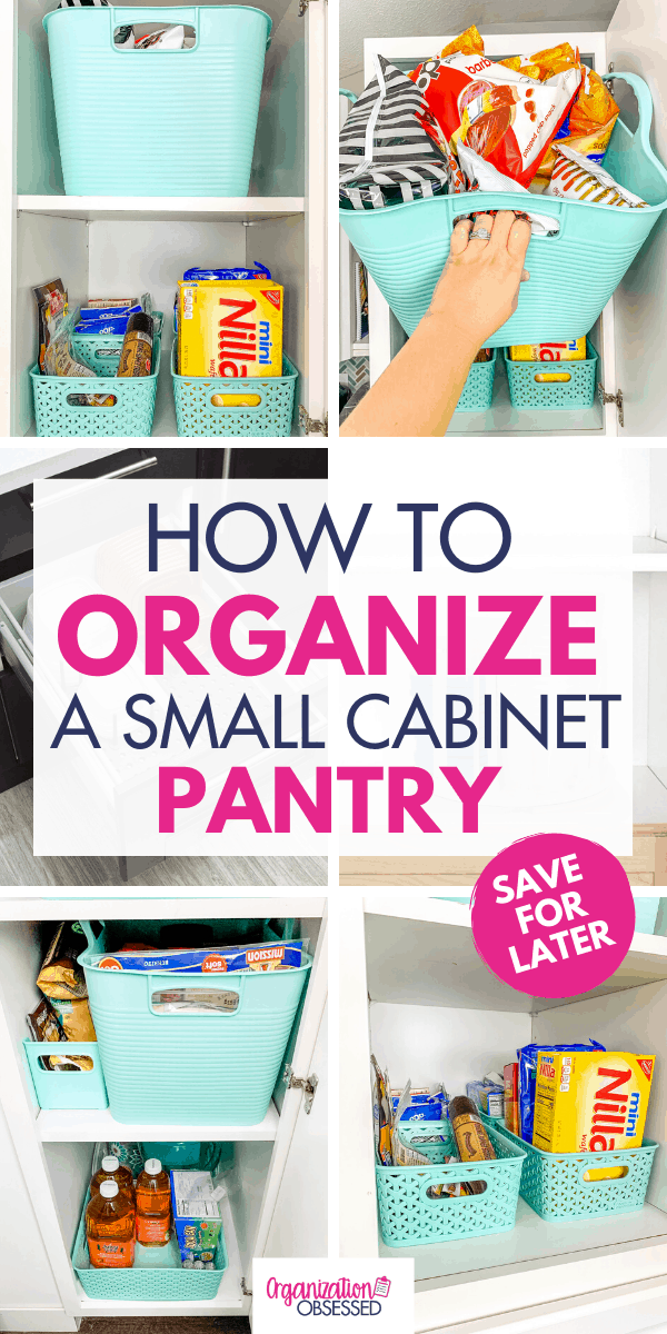 Organizing a Small Pantry Cabinet - Organization Obsessed