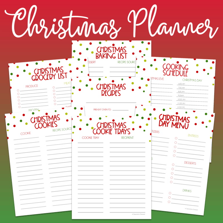 Christmas Planner Printables - Organization Obsessed