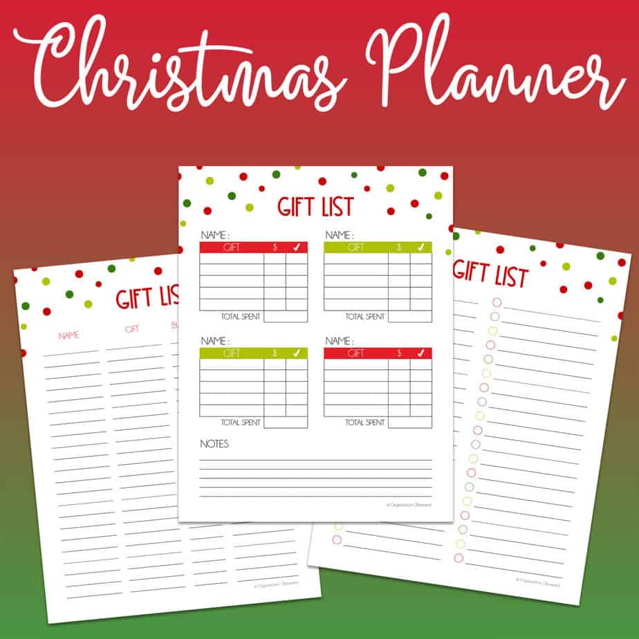 Christmas Planner Printables - Organization Obsessed