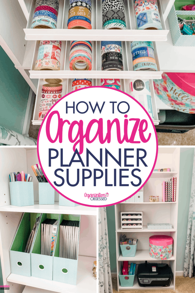 How to organize planner supplies - Organization Obsessed