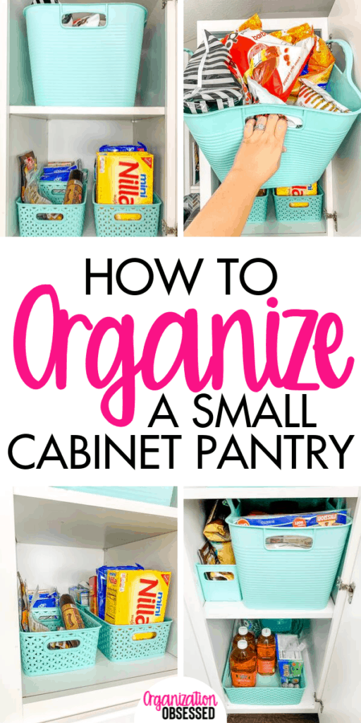 Organizing a Small Pantry Cabinet - Organization Obsessed