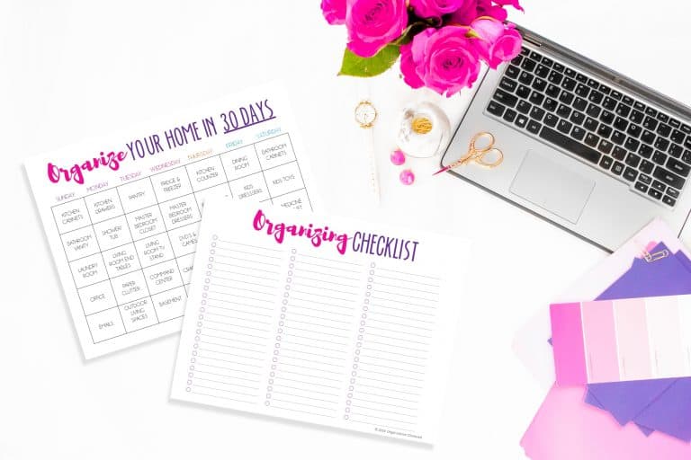 Organize Your Home In 30 Days Calendar - Organization Obsessed